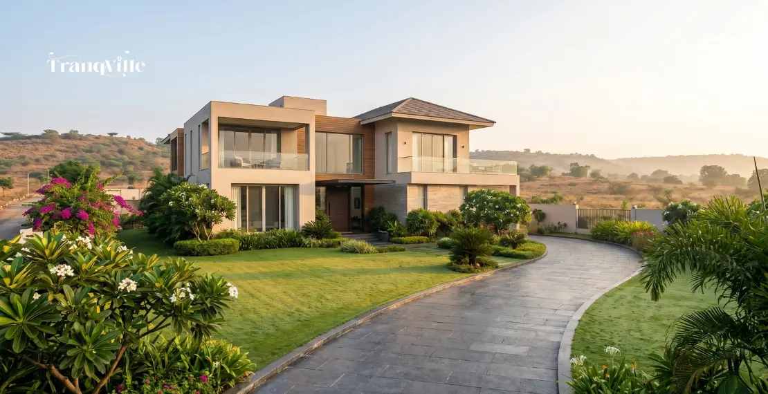 Peaceful villas in Hyderabad with modern design and low-density living