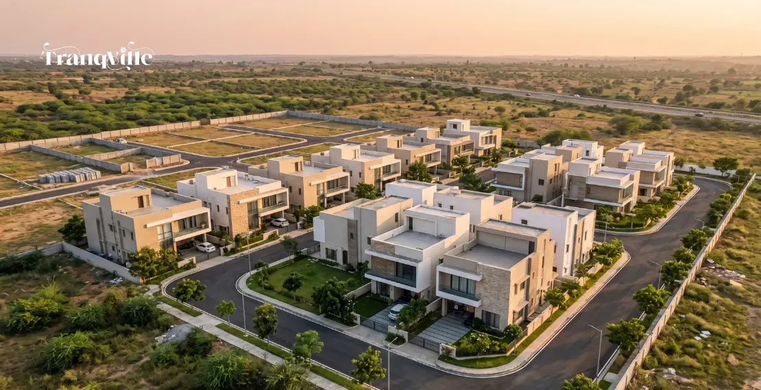 Villas in Mansanpally Hyderabad with peaceful surroundings and future growth