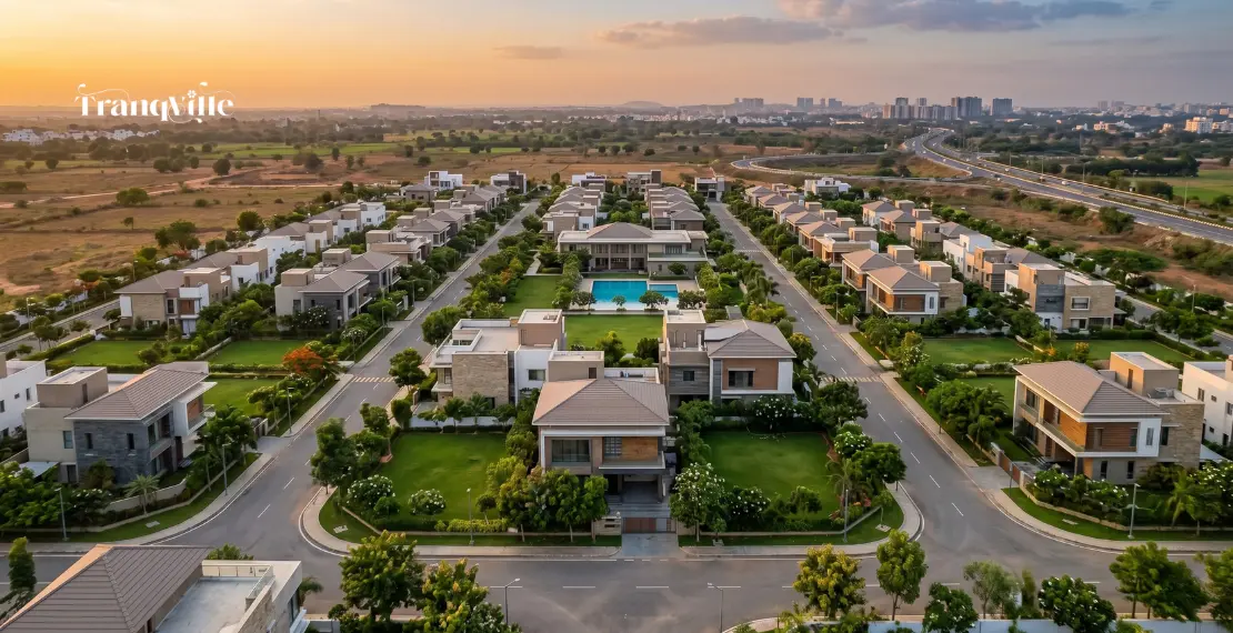 Villas in Mansanpally Hyderabad gated community with modern infrastructure